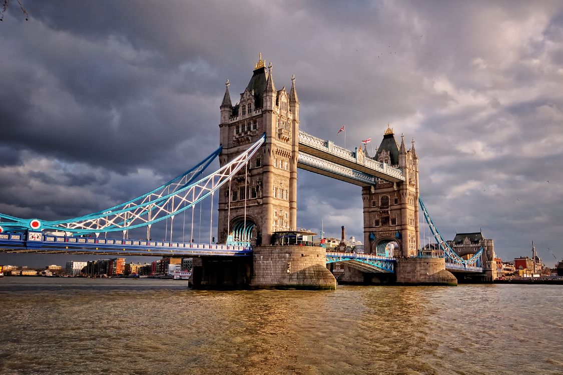 white bridge under cloudy sky during daytime