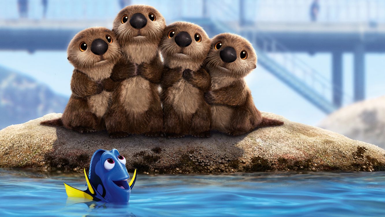 Suche Nach Dory Beaver, Pixar, Animation, The Walt Disney Company, Wasser. Wallpaper in 5120x2880 Resolution