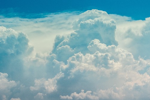 Image white clouds and blue sky