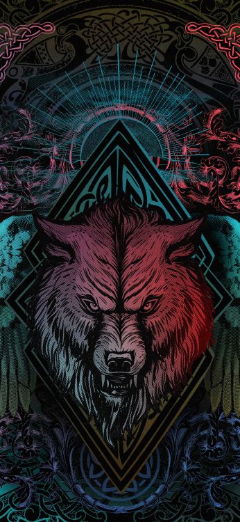 Los Vikingos, Ios, Fila, Arte, Carnívoro. Wallpaper in 2160x4680 Resolution