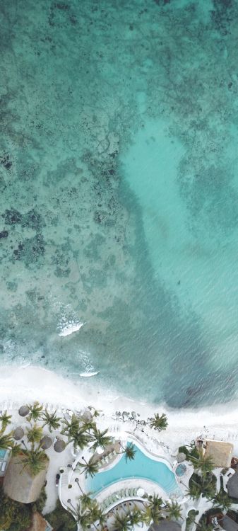 Voulait, Plage de Carmen, Eau, Azure, Aqua. Wallpaper in 1080x2400 Resolution