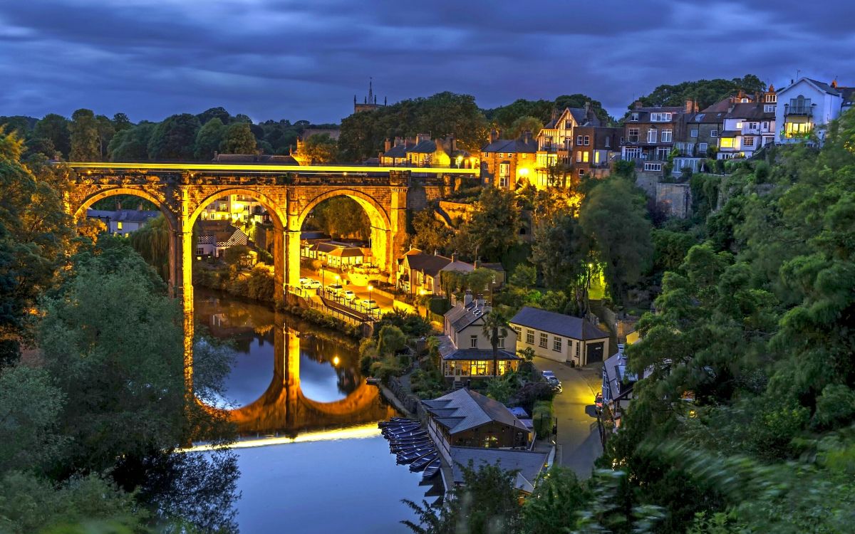 城市, 性质, 拱桥, 里程碑, 反射 壁纸 2880x1800 允许