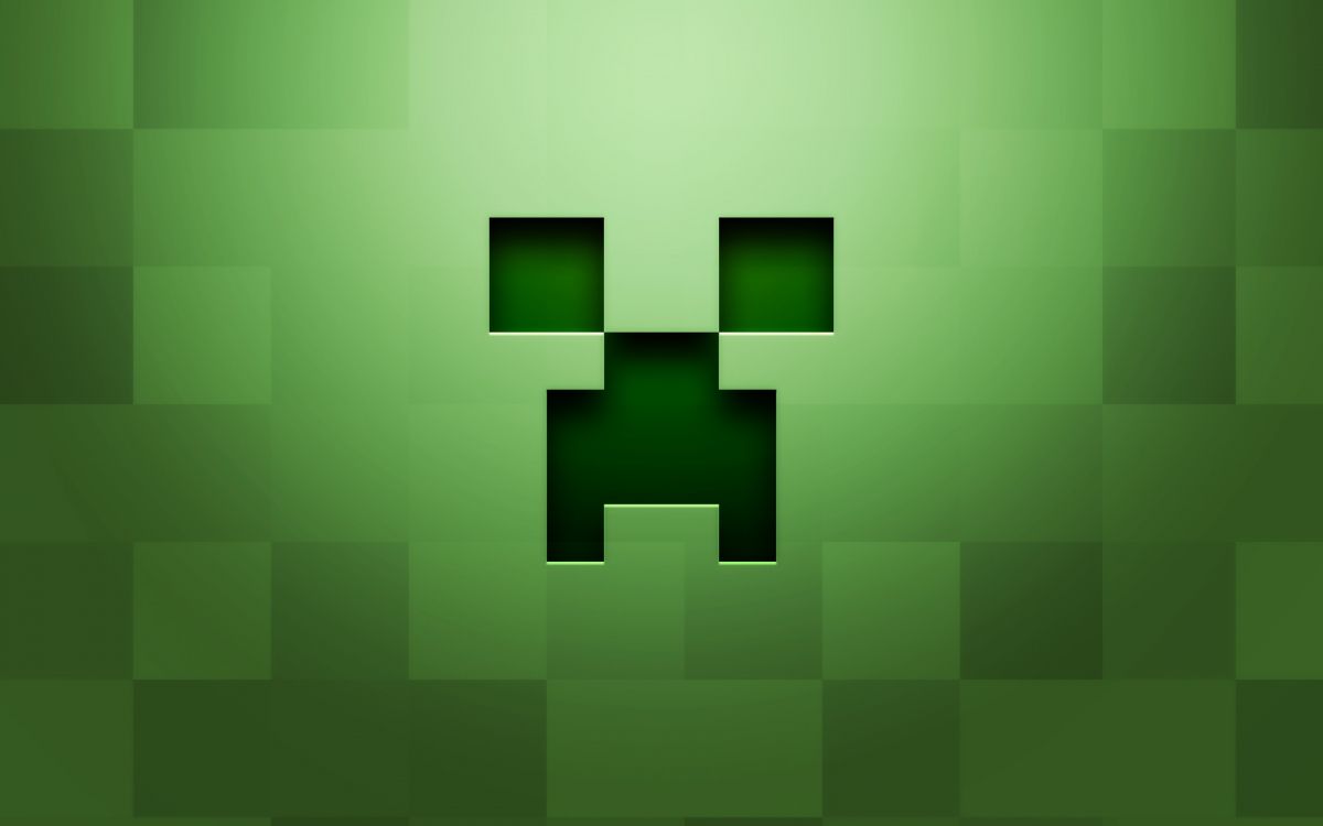 Minecraft, Green, Square, Symétrie, Texte. Wallpaper in 1920x1200 Resolution