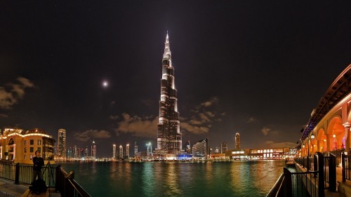 Image city skyline during night time