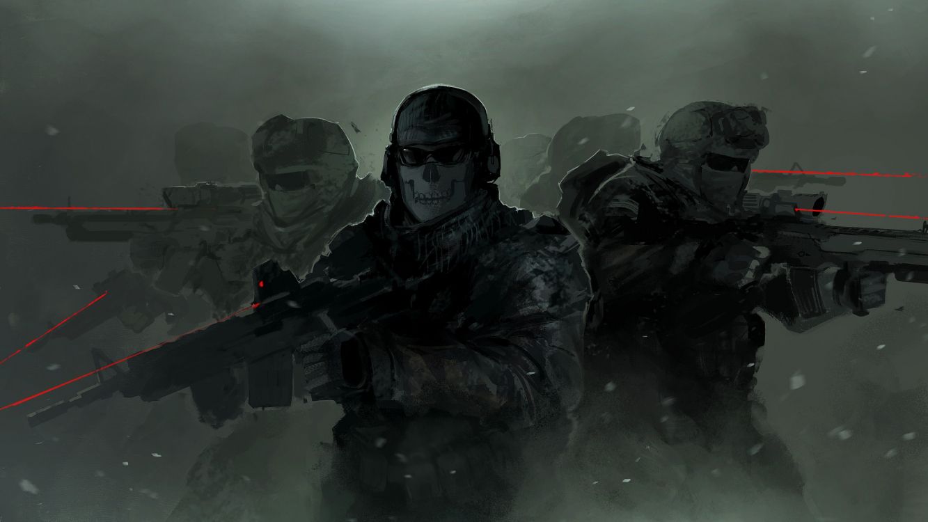 Call of Duty Modern Warfare 2, Call of Duty 4 Modern Warfare, Call of Duty Ghosts, Activision, Soldat. Wallpaper in 3360x1890 Resolution