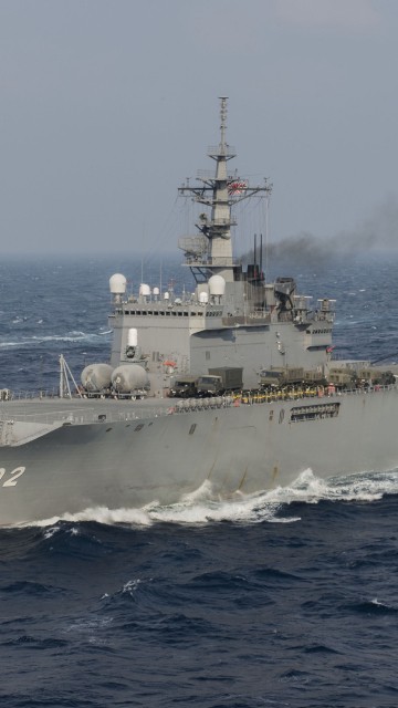 Image USS Halsey DDG-97, Japan Maritime Self-Defense Force, JS Shimokita, warship, navy