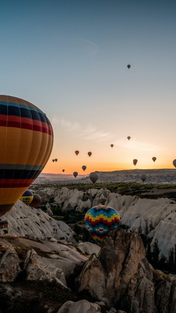 Image hot air balloon, balloon, cappadocia, aircraft, flight