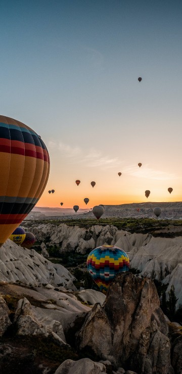 Image hot air balloon, balloon, cappadocia, aircraft, flight