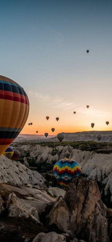 Image hot air balloon, balloon, cappadocia, aircraft, flight