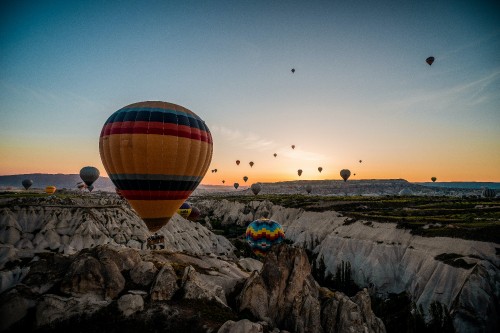 Image hot air balloon, balloon, cappadocia, aircraft, flight