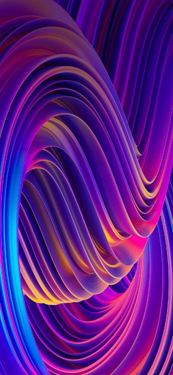 Arte Fractal, el Arte Abstracto, Fractal, Morado, Azul. Wallpaper in 1299x2813 Resolution