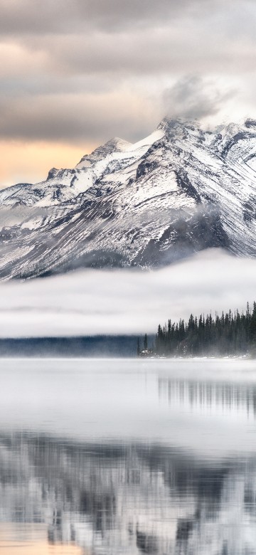 Image alberta canada jasper, jasper, moab lake, Spirit Island, pyramid lake