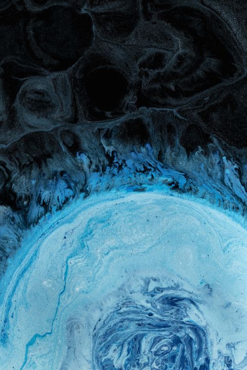 Schwarz-blaue Abstrakte Malerei. Wallpaper in 4000x6000 Resolution