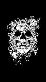 Wallpaper Design Skull Vector, Design, Drawing, Vector Graphics ...