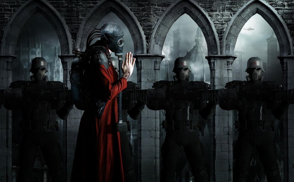 Homme en Veste Noire et Écharpe Rouge Debout à Côté de L'homme en Veste Noire. Wallpaper in 2560x1580 Resolution