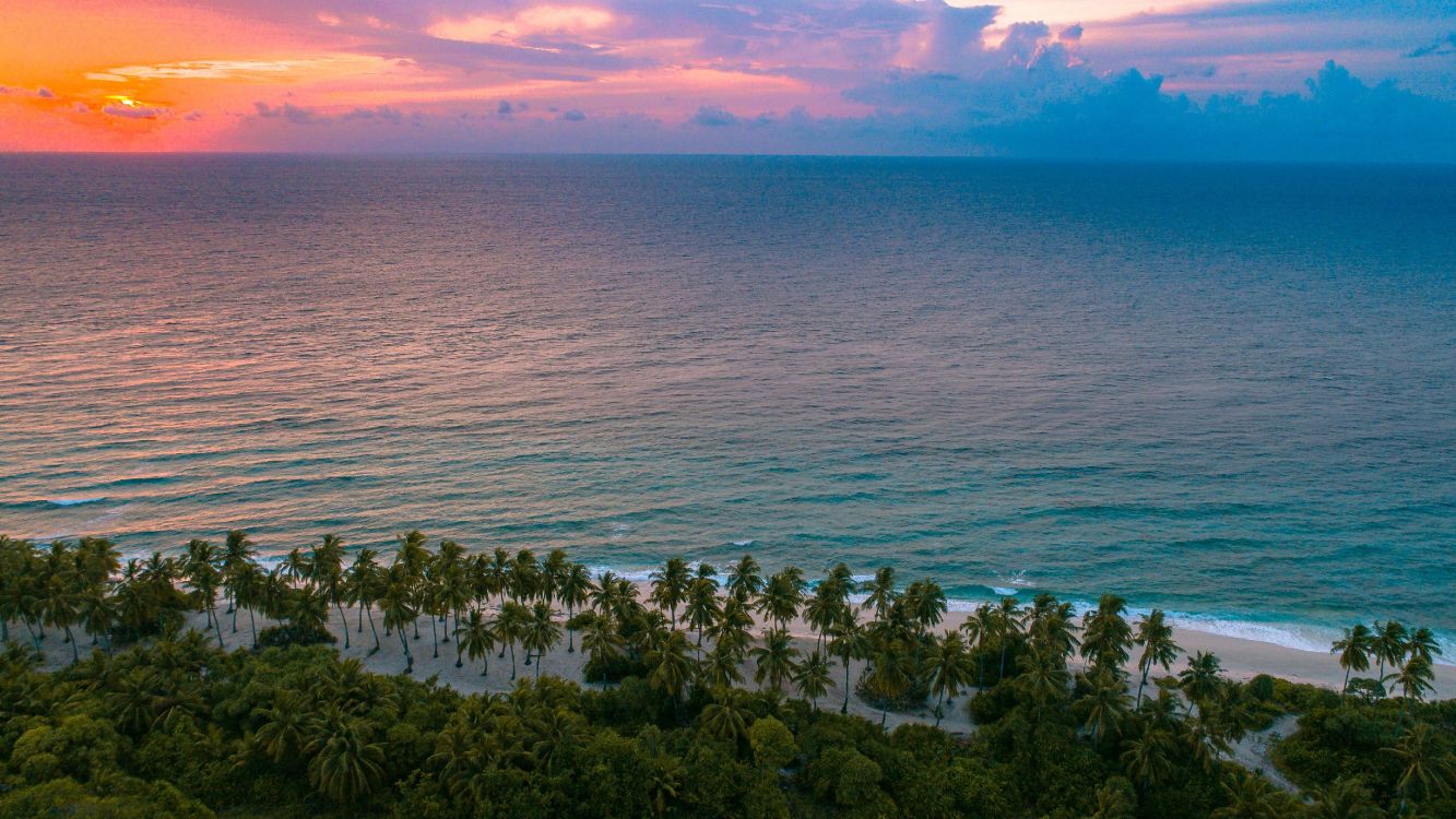 sea, shore, coast, cloud, water