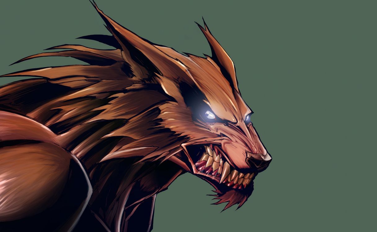 Illustration de Lion Marron et Noir. Wallpaper in 2880x1775 Resolution