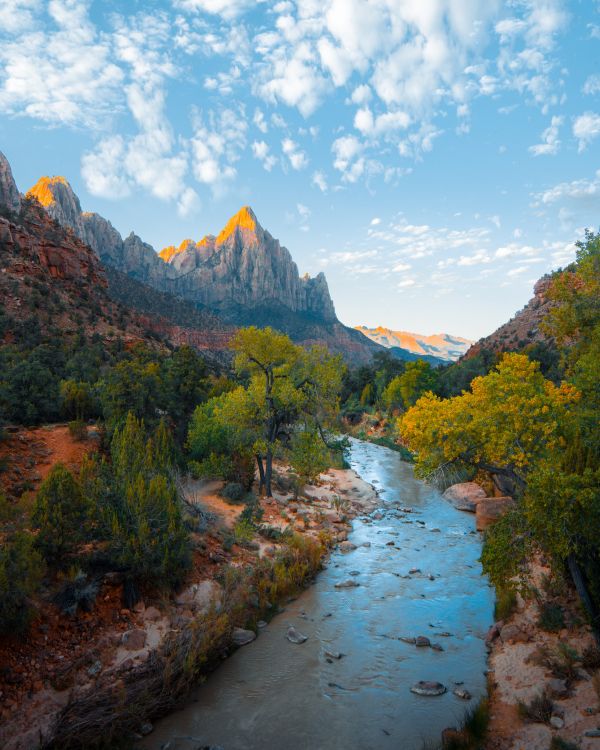trippy river, river, Mountain river, cloud, water