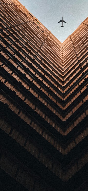 Image brown and black building interior