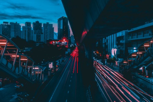 Image people walking on street during night time