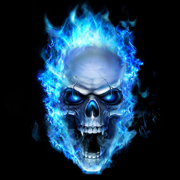 Flaming Skull, Flame, Head, Bone, Jaw. Wallpaper in 7087x7087 Resolution