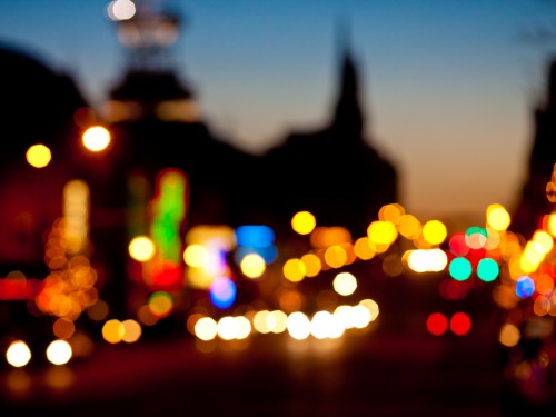 Image bokeh photography of city lights during night time