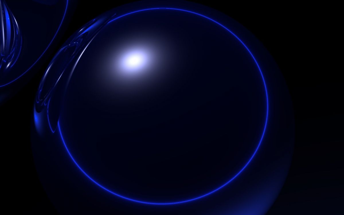 Illustration de Boule Bleue et Noire. Wallpaper in 1920x1200 Resolution