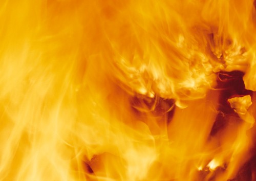 Image yellow smoke in close up photography