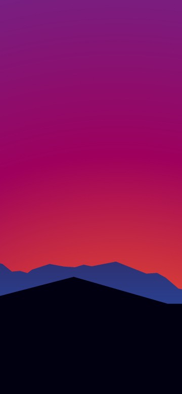 Image silhouette of mountain during sunset