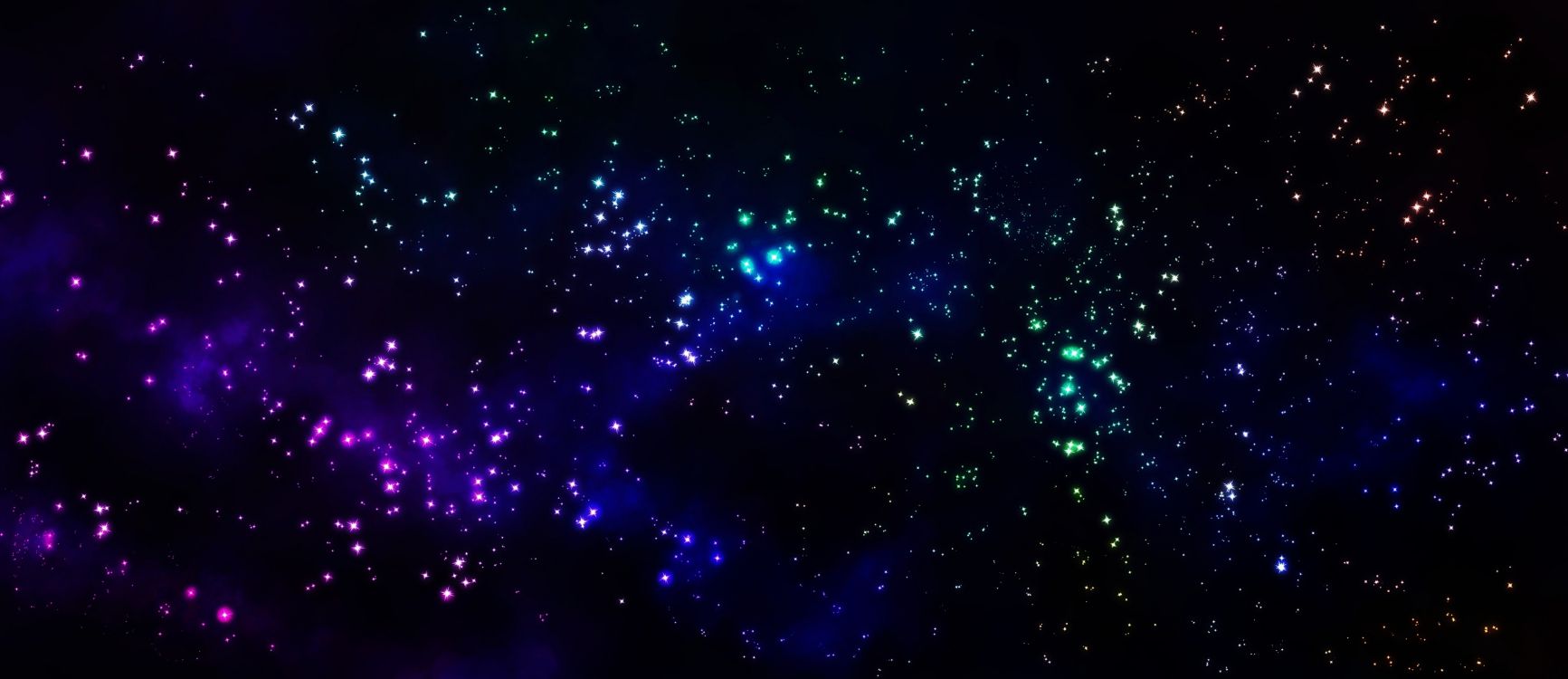 Purple and Black Starry Night. Wallpaper in 5145x2226 Resolution