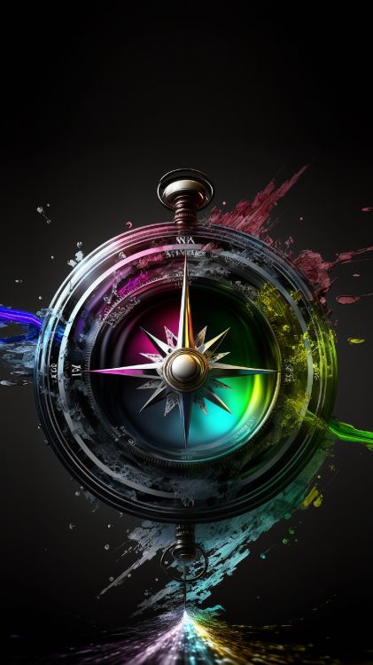 Grafik-design, Design, Kreis, Fraktale Kunst, Kompass. Wallpaper in 1620x2880 Resolution