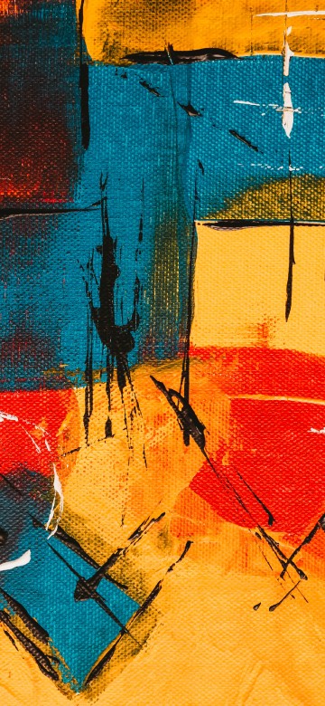 Image red blue and yellow abstract painting