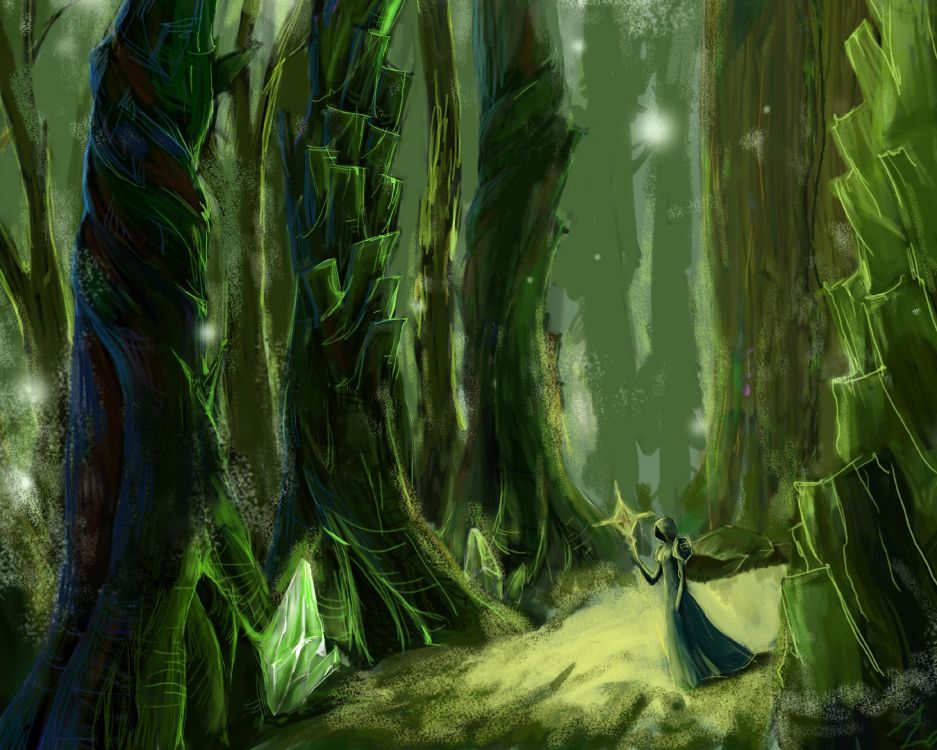 Peinture Abstraite Verte et Bleue. Wallpaper in 3020x2416 Resolution