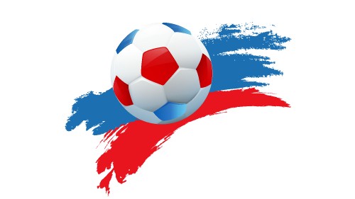 Image white and red soccer ball