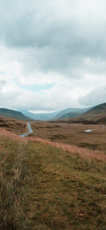 Image mountain, sky, grassland, highland, lake district