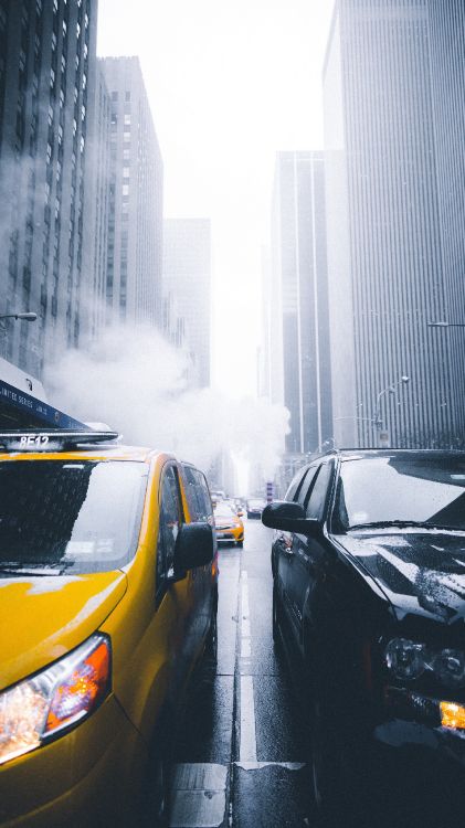 rockefeller center, cars, new york, automotive lighting, skyscraper