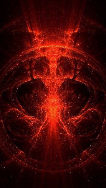 Image red and black abstract painting