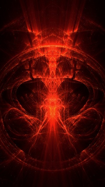 Image red and black abstract painting
