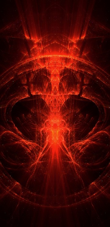 Image red and black abstract painting