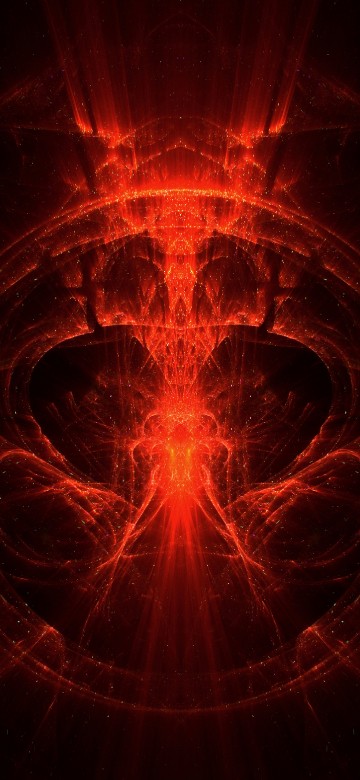 Image red and black abstract painting