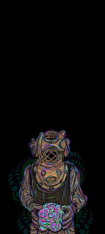 Astronaute, Amoled, Art, Obscurité, Espace. Wallpaper in 1080x2400 Resolution