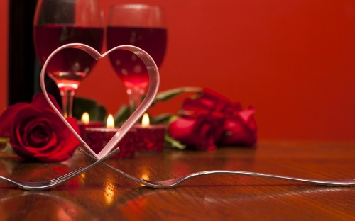 Image valentines day, red, heart, stemware, love