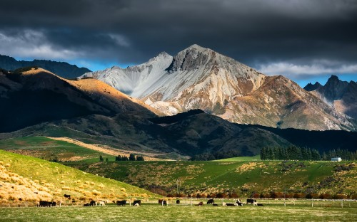 Image new zealand landscape, new zealand, landscape, cloud, mountain