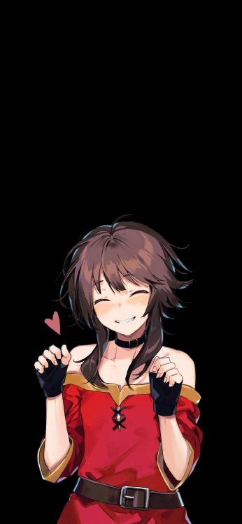 Megumin, KonoSuba, la Nota de la Muerte, Cuerpo Humano, Caricatura. Wallpaper in 1080x2340 Resolution