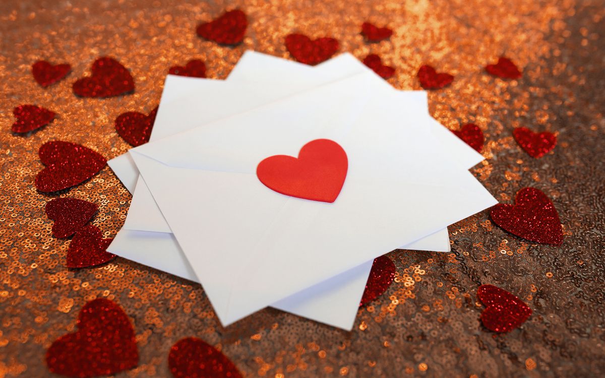 el Día de San Valentín, Carta de Amor, Coraz, Rojo, Amor. Wallpaper in 2880x1800 Resolution