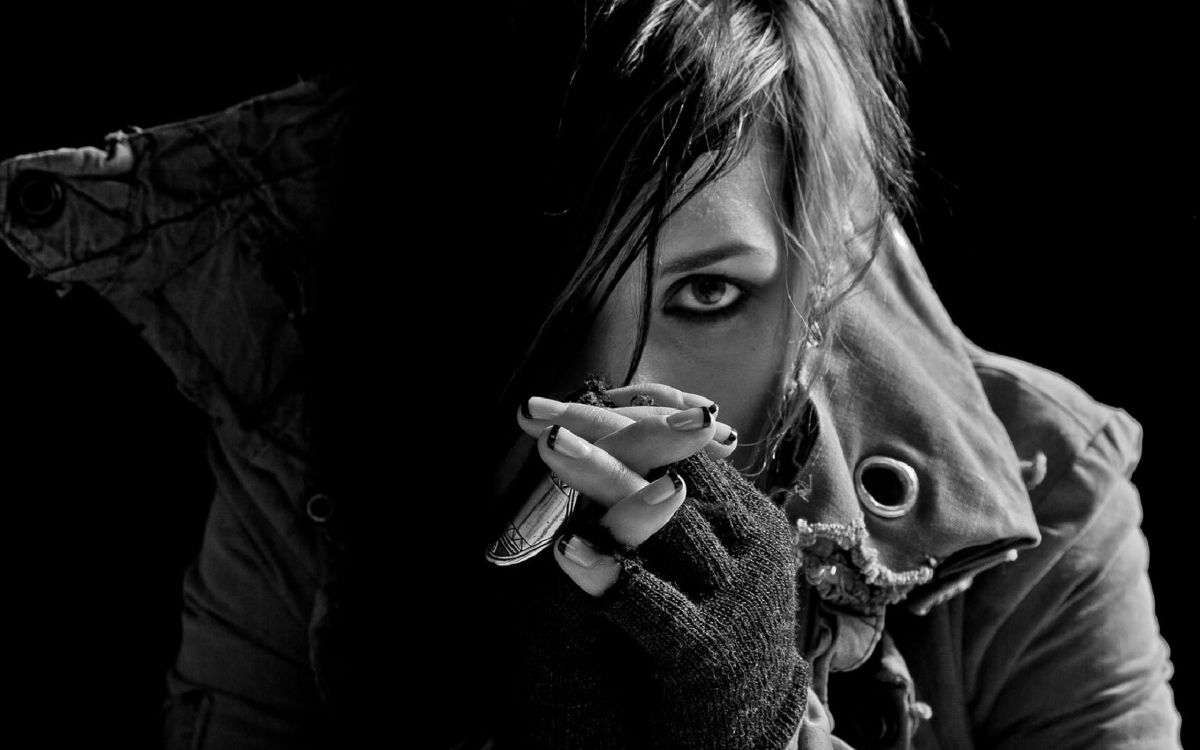Schwarz, Monochrom-Fotografie, Schwarz Und Weiß, Mädchen, Portraitfotografie. Wallpaper in 2560x1600 Resolution