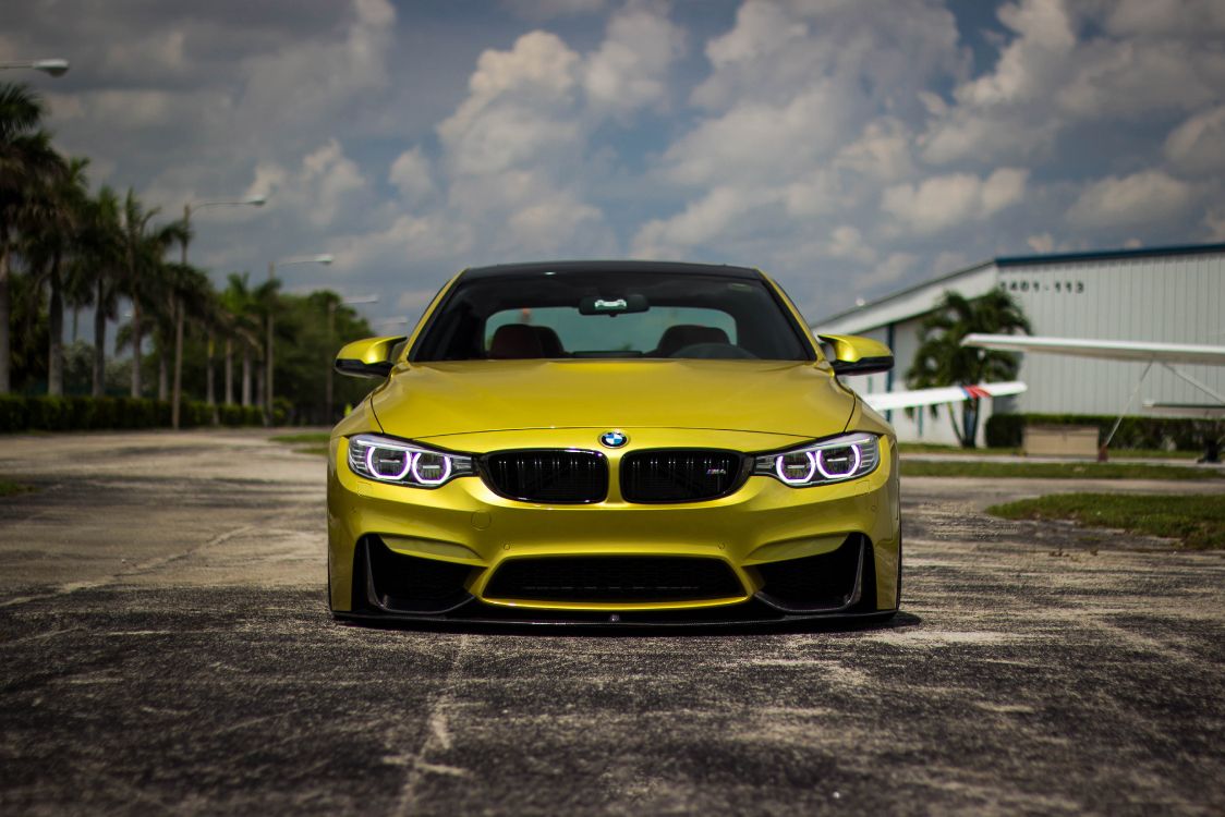 Yellow Bmw m 3 on Road During Daytime. Wallpaper in 4729x3153 Resolution