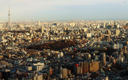 Image aerial view of city buildings during daytime