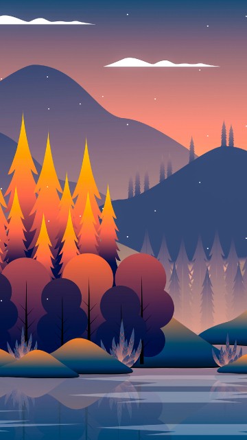 Image landscape minimalist, art, painting, minimalism, landscape painting