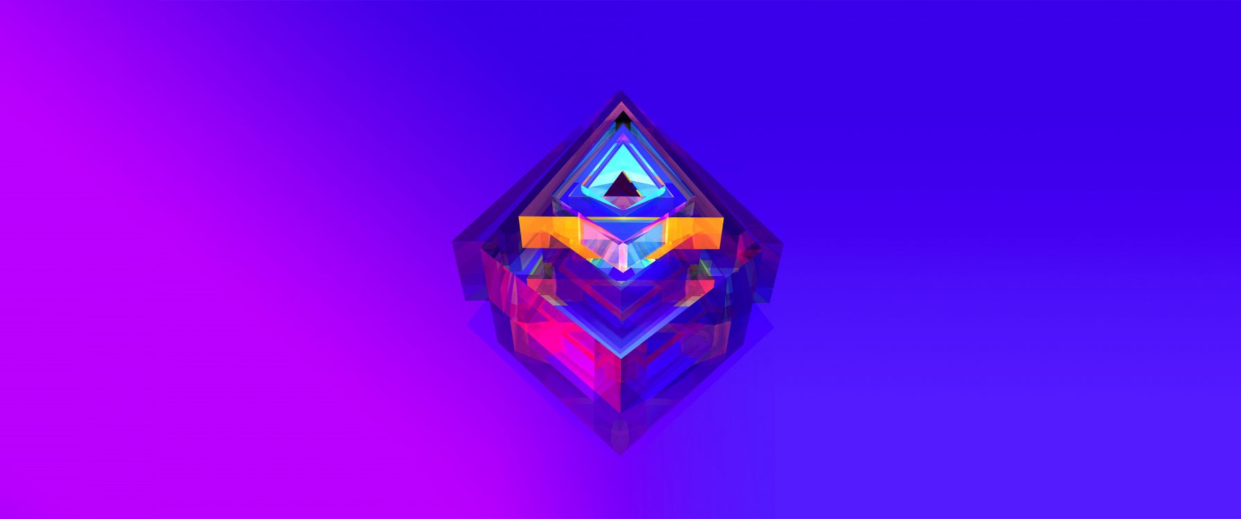 Diamant Violet Sur Verre Violet. Wallpaper in 3440x1440 Resolution